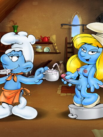 smurfette r34 futa cum eating