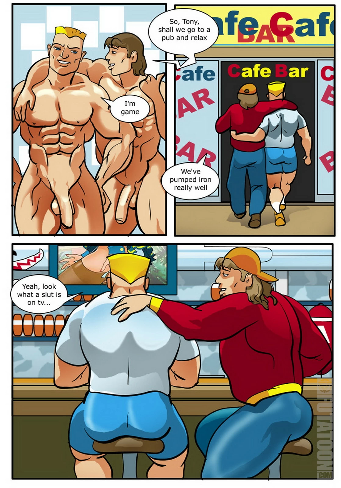 futanari threesome comics muscle gay